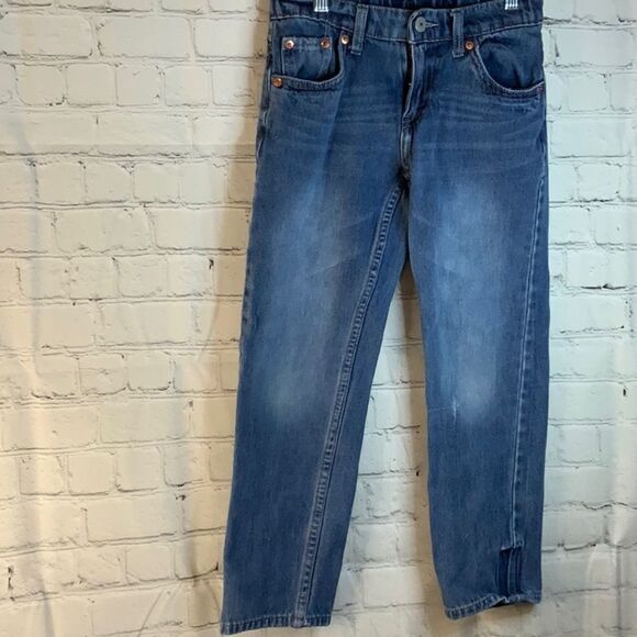 Levi’s Boys Jeans size 8, Adjustable Waist, Sports Tape on the legs - Picture 1 of 8